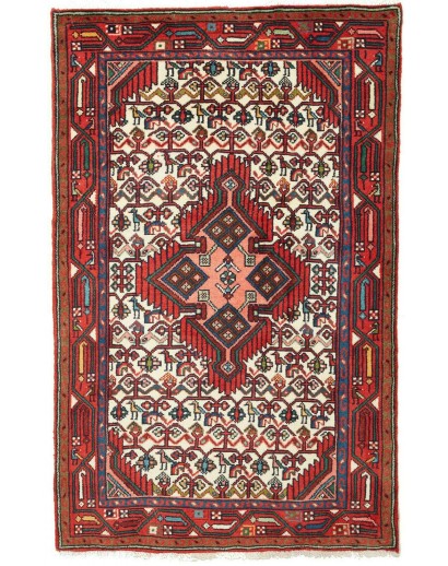 Tappeto Hamadan Persia marrone bianco 80x128