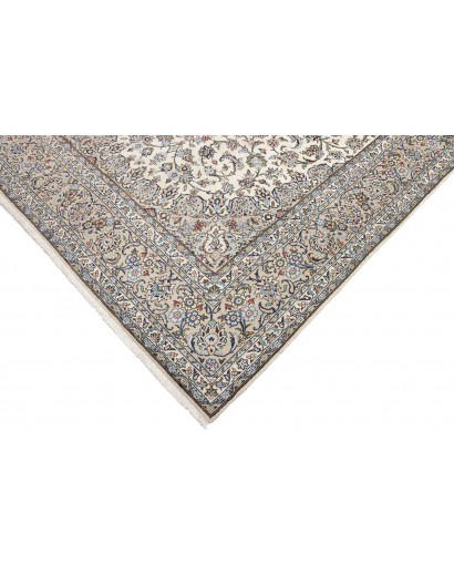 Tappeto Kashan Persia beige bianco 196x296