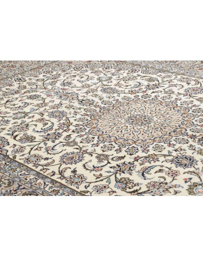 Tappeto Kashan Persia beige bianco 196x296