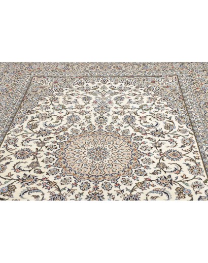 Tappeto Kashan Persia beige bianco 196x296