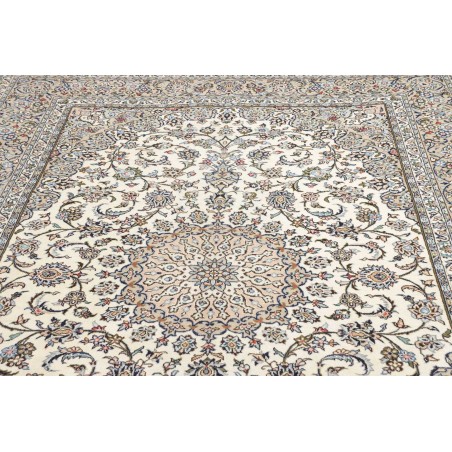 Tappeto Kashan Persia beige bianco 196x296