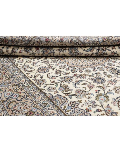 Tappeto Kashan Persia beige bianco 196x296