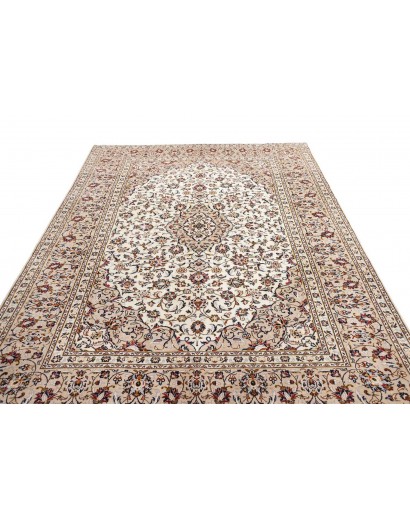 Tappeto Kashan Persia azzurro marrone 200x305