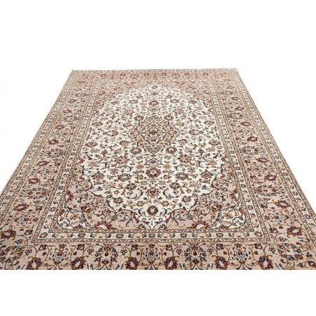 Tappeto Kashan Persia azzurro marrone 200x305