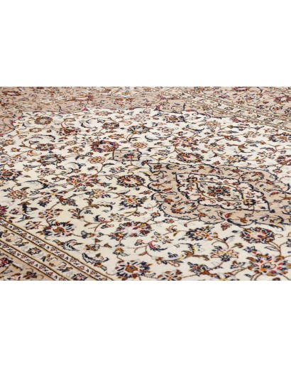 Tappeto Kashan Persia azzurro marrone 200x305