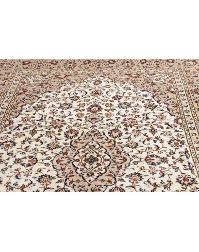 Tappeto Kashan Persia azzurro marrone 200x305