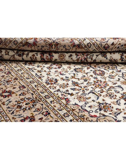 Tappeto Kashan Persia azzurro marrone 200x305