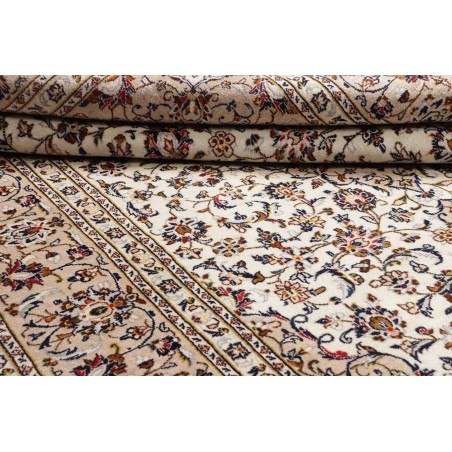 Tappeto Kashan Persia azzurro marrone 200x305
