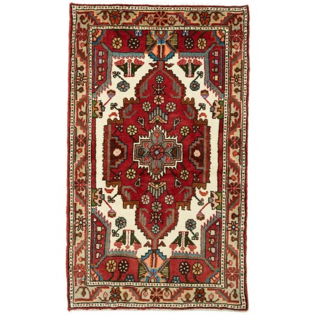 Tappeto Hamadan Persia marrone giallo 82x142