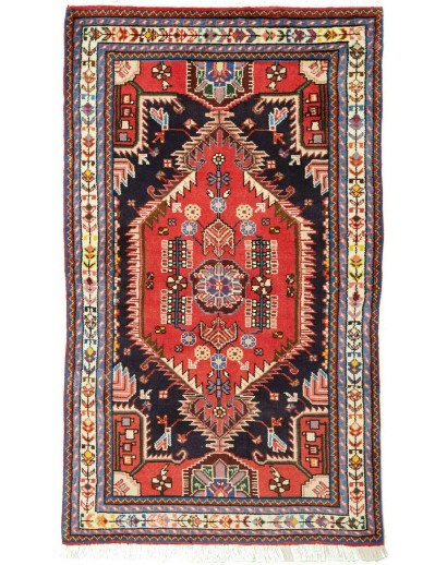Tappeto Hamadan Persia marrone rosso 81x138