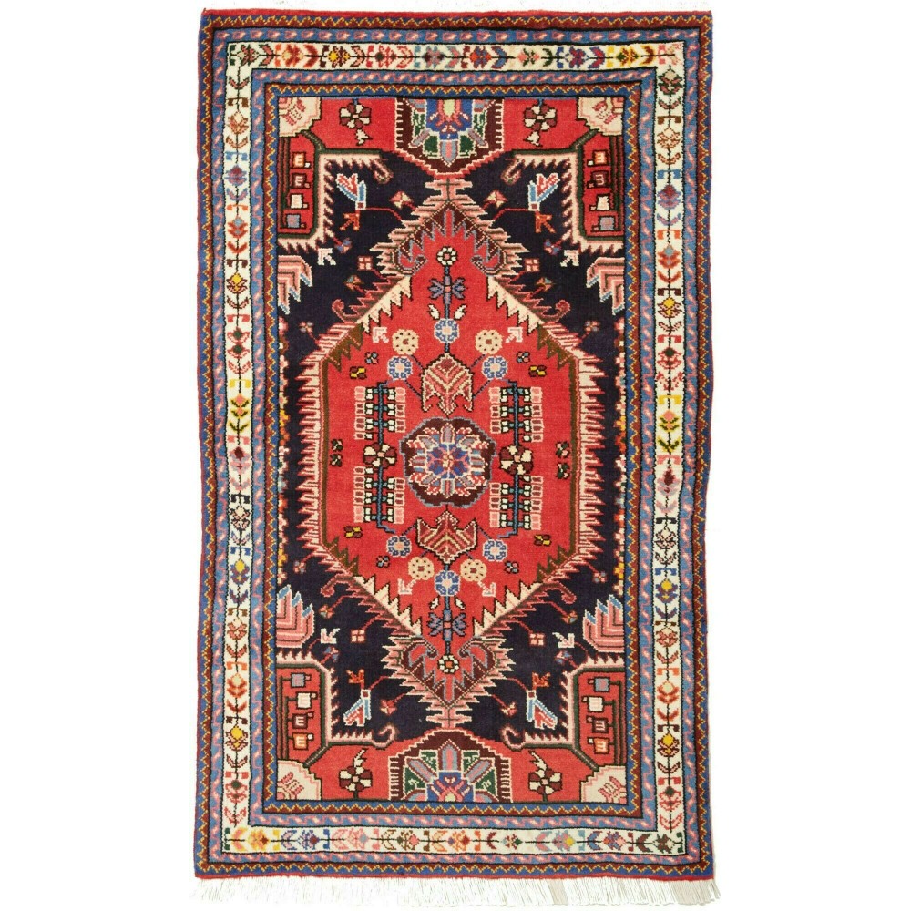 Tappeto Hamadan Persia marrone rosso 81x138 Tappeto Hamadan Persia marrone rosso 81x138