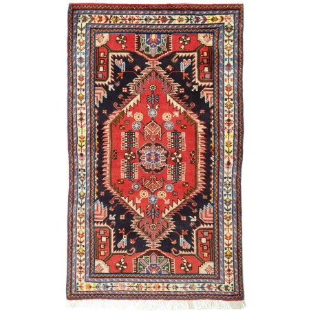 Tappeto Hamadan Persia marrone rosso 81x138