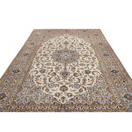 Tappeto Kashan Persia bianco marrone 244x362