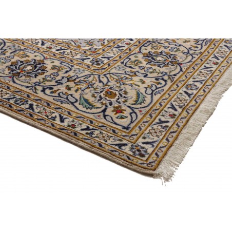 Tappeto Kashan Persia bianco marrone 244x362