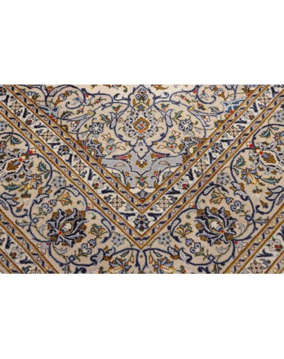Tappeto Kashan Persia bianco marrone 244x362