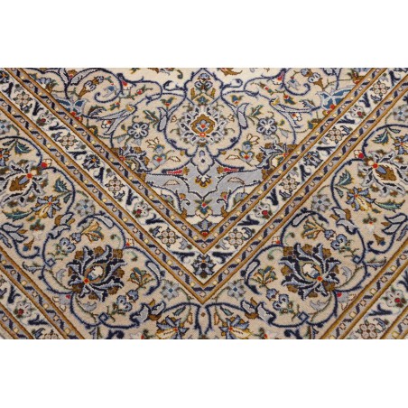 Tappeto Kashan Persia bianco marrone 244x362