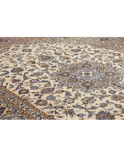 Tappeto Kashan Persia bianco marrone 244x362