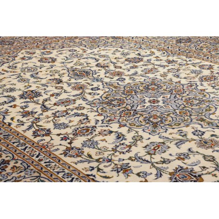 Tappeto Kashan Persia bianco marrone 244x362