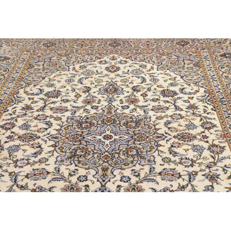 Tappeto Kashan Persia bianco marrone 244x362