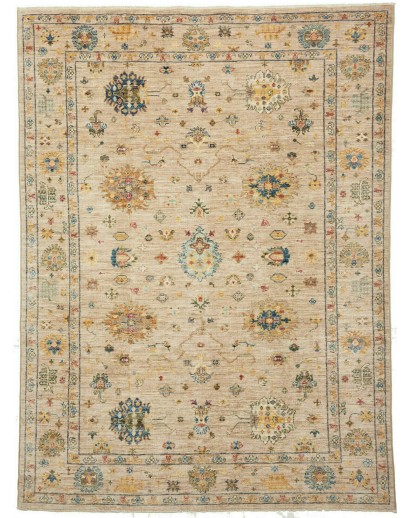 Tappeto Malka Pakistan marrone verde 150x197