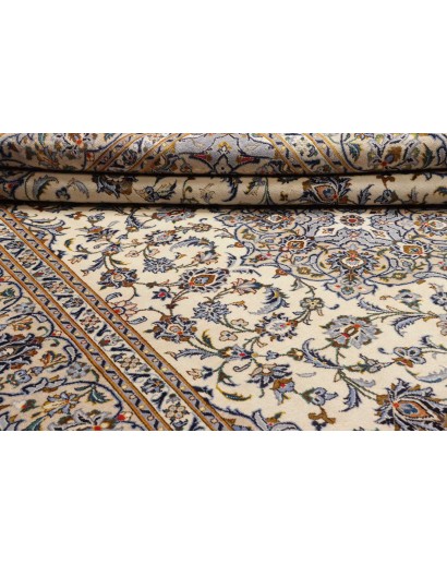 Tappeto Kashan Persia bianco marrone 244x362