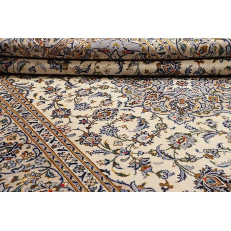 Tappeto Kashan Persia bianco marrone 244x362