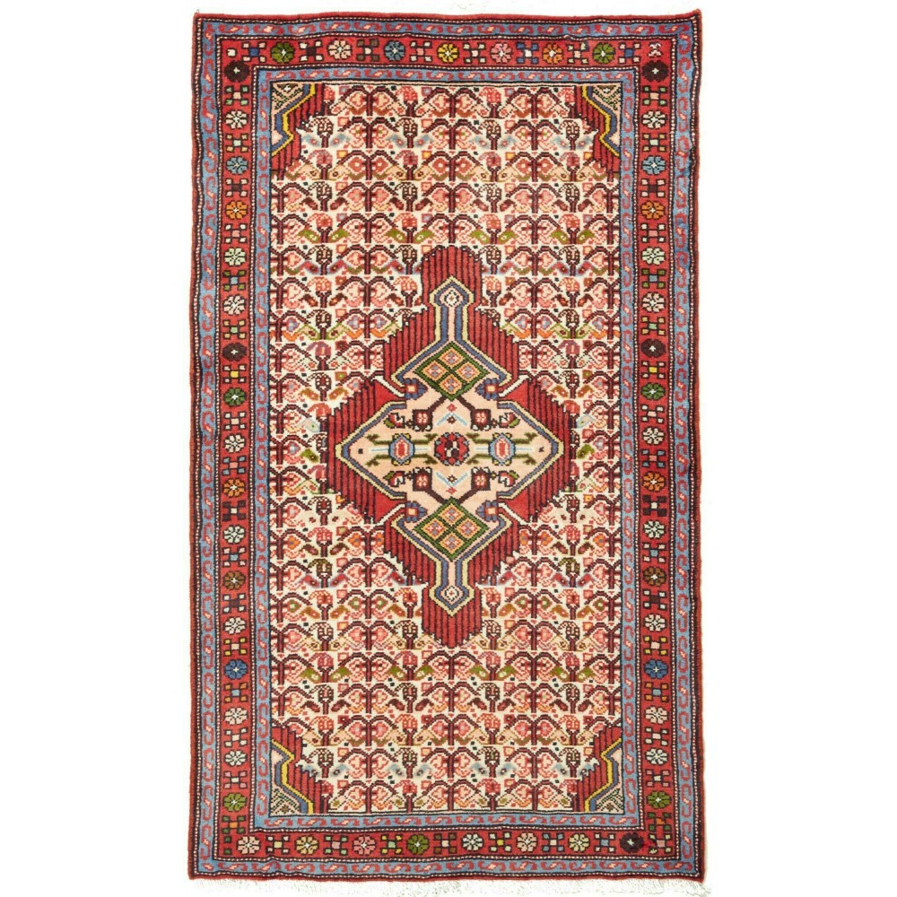 Tappeto Hamadan Persia marrone 77x132 Tappeto Hamadan Persia marrone 77x132