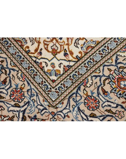 Tappeto Kashan Persia beige grigio 194x316