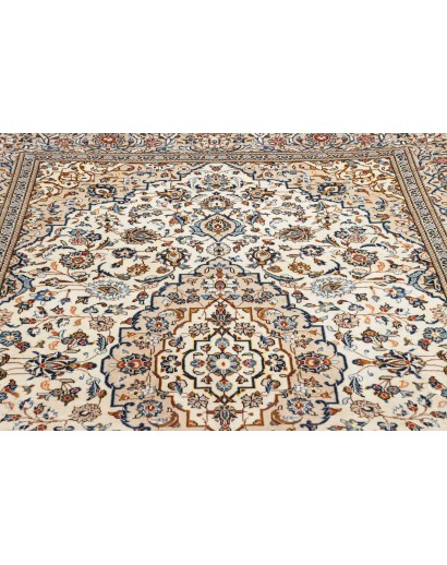 Tappeto Kashan Persia beige grigio 194x316