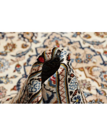 Tappeto Kashan Persia beige grigio 194x316