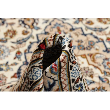 Tappeto Kashan Persia beige grigio 194x316