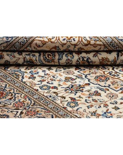 Tappeto Kashan Persia beige grigio 194x316