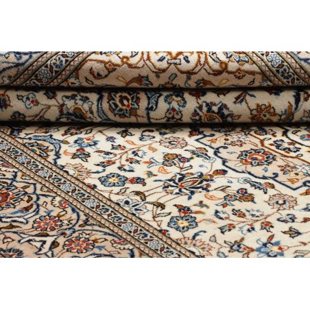 Tappeto Kashan Persia beige grigio 194x316