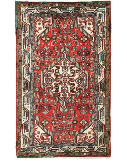 Tappeto Hamadan Persia marrone bianco 82x137