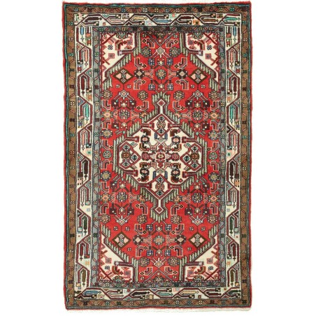 Tappeto Hamadan Persia marrone bianco 82x137