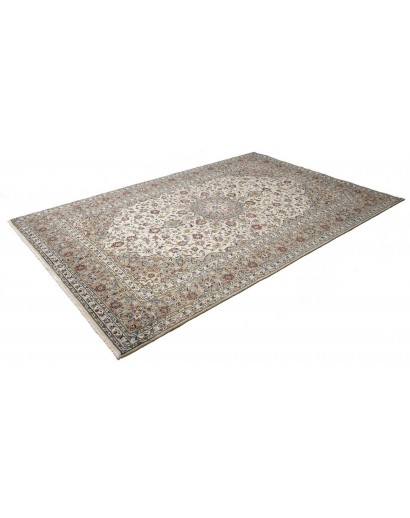 Tappeto Kashan Persia beige bianco 197x303