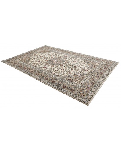 Tappeto Kashan Persia beige bianco 197x303