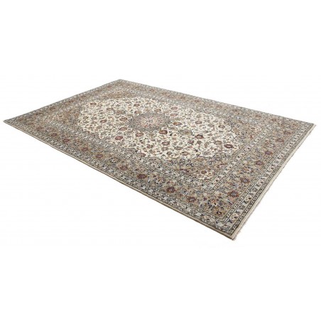 Tappeto Kashan Persia beige bianco 197x303