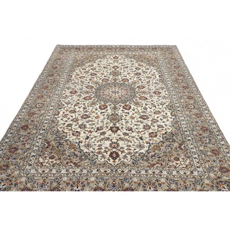 Tappeto Kashan Persia beige bianco 197x303