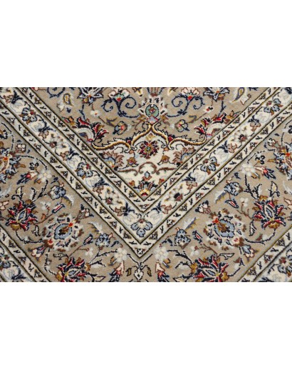 Tappeto Kashan Persia beige bianco 197x303