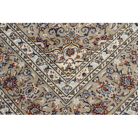 Tappeto Kashan Persia beige bianco 197x303