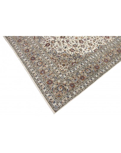 Tappeto Kashan Persia beige bianco 197x303