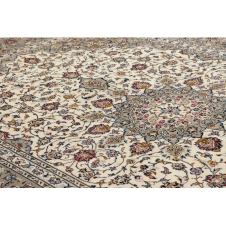 Tappeto Kashan Persia beige bianco 197x303
