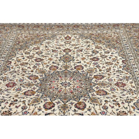 Tappeto Kashan Persia beige bianco 197x303