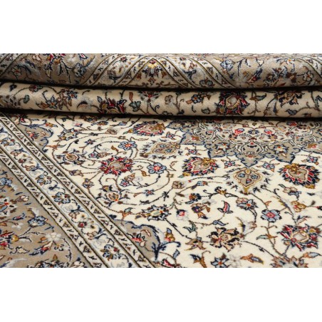 Tappeto Kashan Persia beige bianco 197x303