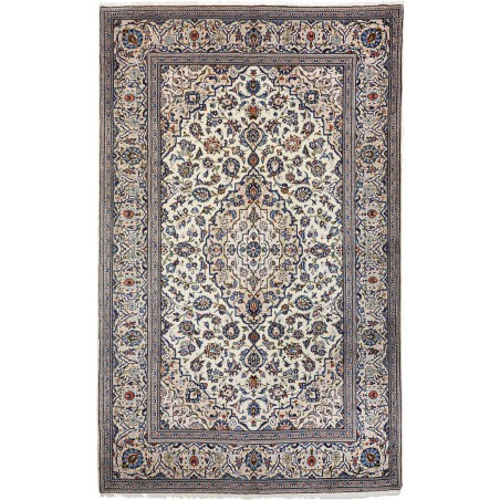 Tappeto Kashan Persia beige grigio 196x312