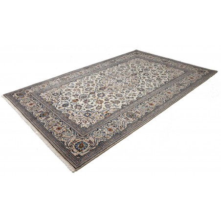 Tappeto Kashan Persia beige grigio 196x312