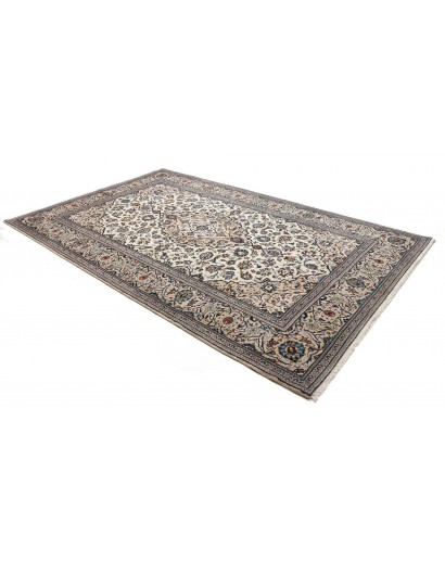 Tappeto Kashan Persia beige grigio 196x312