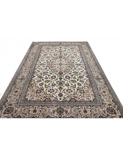 Tappeto Kashan Persia beige grigio 196x312