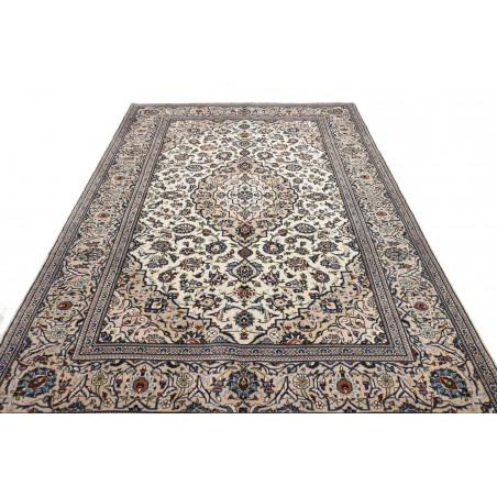 Tappeto Kashan Persia beige grigio 196x312